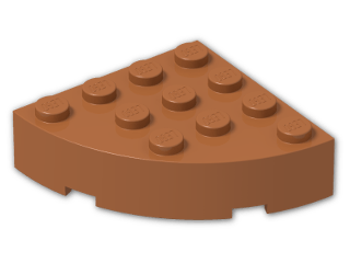 LEGO® Brick: Brick 4 x 4 Corner Round 2577 | Color: Dark Orange