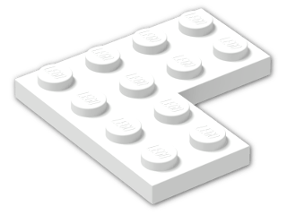 LEGO® Brick: Plate 4 x 4 Corner 2639 | Color: White