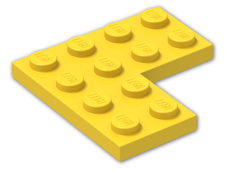 LEGO® Stein: Plate 4 x 4 Corner 2639 | Farbe: Bright Yellow