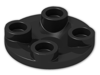 LEGO® Brick: Dish 2 x 2 2654 | Color: Black