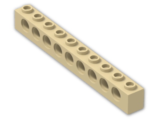 LEGO® Stein: Technic Brick 1 x 10 with Holes 2730 | Farbe: Brick Yellow