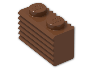 LEGO® Stein: Brick 1 x 2 with Grille 2877 | Farbe: Reddish Brown