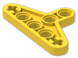 LEGO® Brick: Technic Beam 5 x 3 x 0.5 Liftarm Triangle 2905 | Color: Bright Yellow