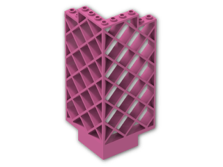 LEGO® Brick: Panel 6 x 6 x 12 Corner Lattice 30016 | Color: Bright Purple