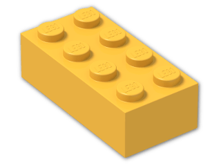 LEGO® Stein: Brick 2 x 4 3001 | Farbe: Flame Yellowish Orange