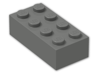 LEGO® Brick: Brick 2 x 4 3001 | Color: Dark Grey