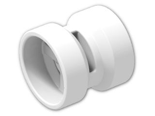 LEGO® Brick: Wheel Rim 8 x 8 Notched Hole for Wheel Holding Pin 30027b | Color: White