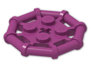 LEGO® Stein: Plate 2 x 2 with Rod Frame Octagonal 30033 | Farbe: Bright Reddish Violet