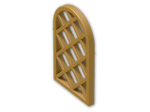 LEGO® Stein: Window 1 x 2 x 2.667 Pane Lattice Diamond with Rounded Top 30046 | Farbe: Warm Gold