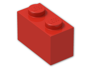 LEGO® Brick: Brick 1 x 2 3004 | Color: Bright Red