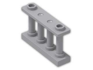 LEGO® Stein: Fence Spindled 1 x 4 x 2 30055 | Farbe: Medium Stone Grey