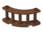 LEGO® Brick: Fence Spindled 4 x 4 x 2 Quarter Round 30056 | Color: Reddish Brown