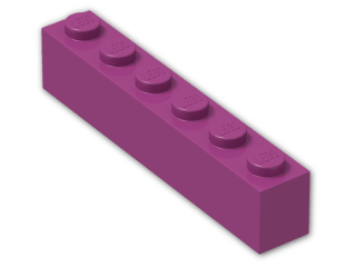 LEGO® Brick: Brick 1 x 6 3009 | Color: Bright Reddish Violet