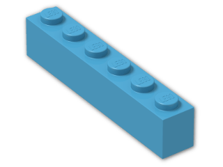 LEGO® Brick: Brick 1 x 6 3009 | Color: Dark Azur