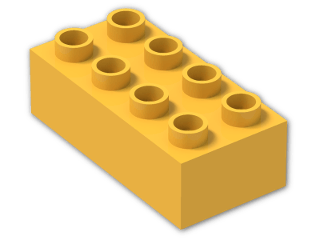 LEGO® Brick: Duplo Brick 2 x 4 3011 | Color: Flame Yellowish Orange