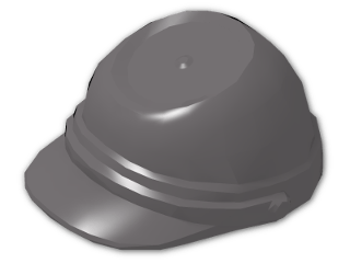 LEGO® Brick: Minifig Hat Kepi 30135 | Color: Dark Stone Grey