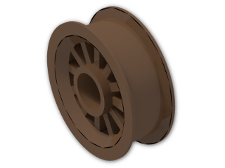 LEGO® Brick: Wheel Centre Spoked Small 30155 | Color: Brown