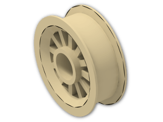 LEGO® Brick: Wheel Centre Spoked Small 30155 | Color: Brick Yellow