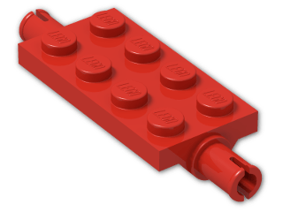 LEGO® Brick: Plate 2 x 4 with Pins 30157 | Color: Bright Red