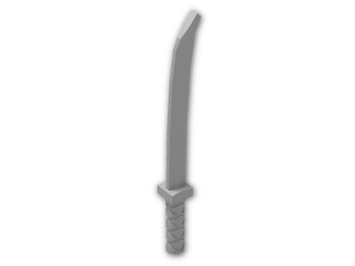 LEGO® Brick: Minifig Sword Katana Type 2 (Square Guard) 30173b | Color: Silver