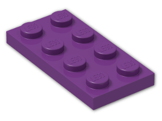 LEGO® Stein: Plate 2 x 4 3020 | Farbe: Bright Violet