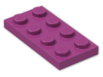 LEGO® Stein: Plate 2 x 4 3020 | Farbe: Bright Reddish Violet