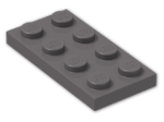 LEGO® Stein: Plate 2 x 4 3020 | Farbe: Dark Stone Grey