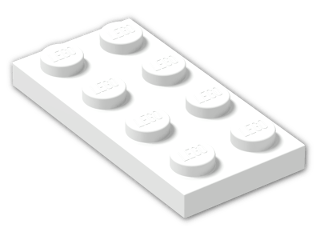 LEGO® Brick: Plate 2 x 4 3020 | Color: White
