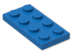 LEGO® Brick: Plate 2 x 4 3020 | Color: Bright Blue