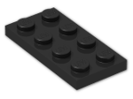 LEGO® Stein: Plate 2 x 4 3020 | Farbe: Black