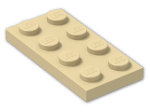 LEGO® Stein: Plate 2 x 4 3020 | Farbe: Brick Yellow