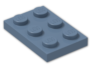 LEGO® Brick: Plate 2 x 3 3021 | Color: Sand Blue