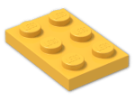 LEGO® Brick: Plate 2 x 3 3021 | Color: Flame Yellowish Orange