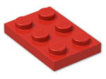 LEGO® Brick: Plate 2 x 3 3021 | Color: Bright Red