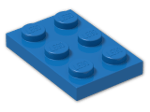 LEGO® Brick: Plate 2 x 3 3021 | Color: Bright Blue