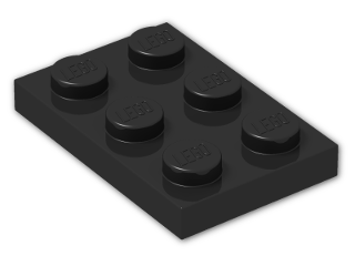 LEGO® Brick: Plate 2 x 3 3021 | Color: Black