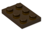 LEGO® Brick: Plate 2 x 3 3021 | Color: Dark Brown
