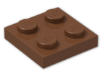 LEGO® Brick: Plate 2 x 2 3022 | Color: Reddish Brown