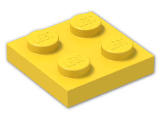 LEGO® Stein: Plate 2 x 2 3022 | Farbe: Bright Yellow