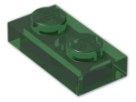 LEGO® Stein: Plate 1 x 2 3023 | Farbe: Transparent Green