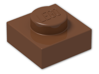 LEGO® Stein: Plate 1 x 1 3024 | Farbe: Reddish Brown