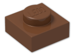 LEGO® Brick: Plate 1 x 1 3024 | Color: Reddish Brown