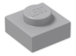 LEGO® Stein: Plate 1 x 1 3024 | Farbe: Medium Stone Grey