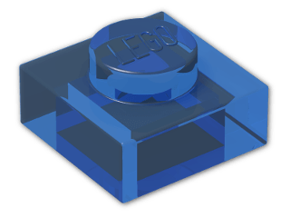 LEGO® Stein: Plate 1 x 1 3024 | Farbe: Transparent Blue