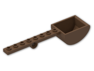 LEGO® Brick: Plate 1 x 8 with Hole and Bucket 30275 | Color: Brown