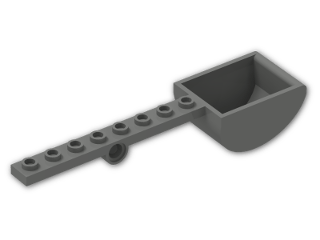 LEGO® Stein: Plate 1 x 8 with Hole and Bucket 30275 | Farbe: Dark Grey