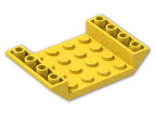 LEGO® Brick: Slope Brick 45 6 x 4 Double Inverted with Open Center 30283 | Color: Bright Yellow