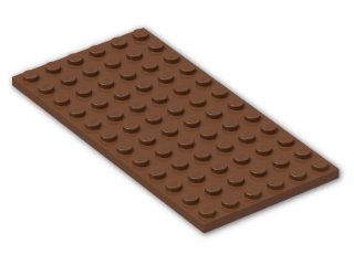 LEGO® Brick: Plate 6 x 12 3028 | Color: Reddish Brown