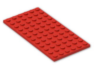 LEGO® Brick: Plate 6 x 12 3028 | Color: Bright Red