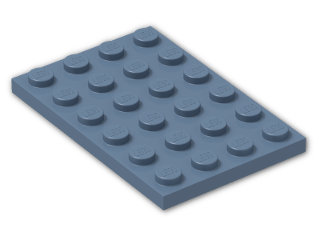 LEGO® Brick: Plate 4 x 6 3032 | Color: Sand Blue
